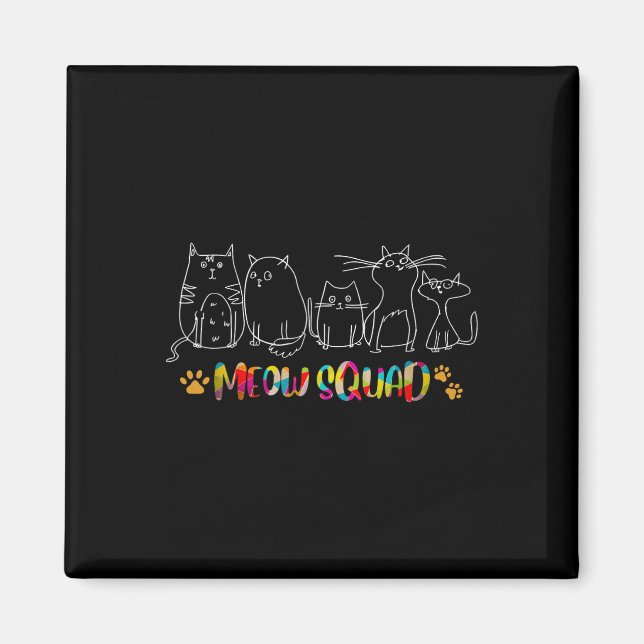 Meow Squad Halloween Cat Costume  Magnet (Front)