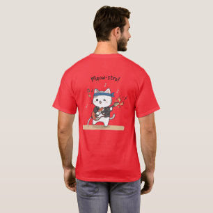 Meow-stro Rock Guitar Cat – Cute Music Lover T-Shirt