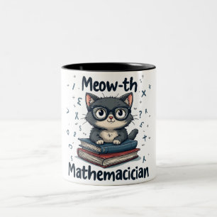 Meow-th Mathematician Two-Tone Coffee Mug