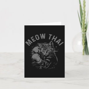 Meow Thai Funny Muay Thai Boxing Cat Martial Arts  Card