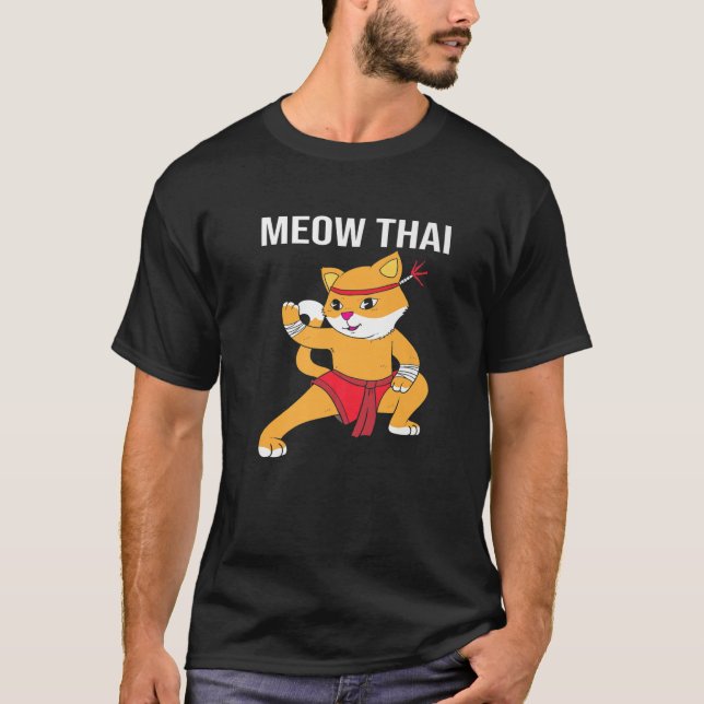 Meow Thai Muay Thai Cat T-Shirt (Front)