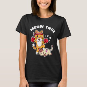 Meow Thai Thaiboxing Cat Kitten Martial Arts T-Shirt