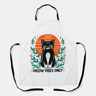 meow vibes only apron
