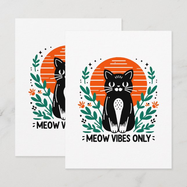 meow vibes only card (Front/Back)
