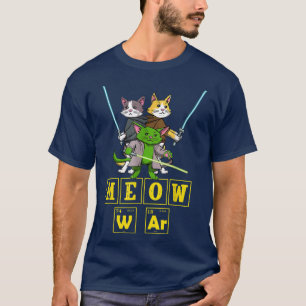 Meow Wars Funny Cat Wars  T-Shirt