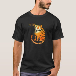 Meow Wild Cat Predator Cat King Tiger Siberian Tig T-Shirt