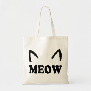 Meow With Cat Ears Tote Bag