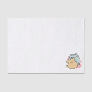 Meow & Woof Perfect Together - Cute Cat and Dog Tissue Paper