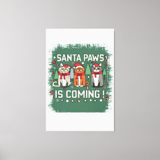 Meow-y Christmas Delight: Festive Cats Collection Canvas Print