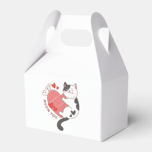 Meow You Cute Cat Valentine's Day Favour Box
