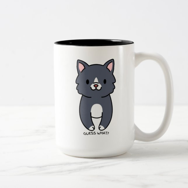 Meow You See Me, Meow You Don’t! 😹☕ Two-Tone Coffee Mug (Right)