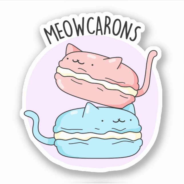 Meowcarons Funny Macaron Pun  (Front)