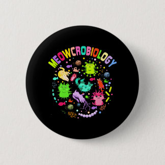 Meowcrobiology Cat Meow Microbiology Science 6 Cm Round Badge