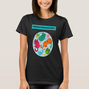 Meowcrobiology Cat Meow Microbiology Science Bacte T-Shirt