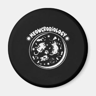 Meowcrobiology Microbiology Cute Kitten Science Magnet