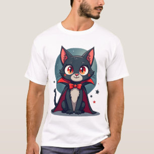 Meowcula Funny Cat Vampire Dracula Halloween T-Shirt