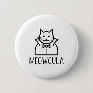 Meowcula Halloween  6 Cm Round Badge