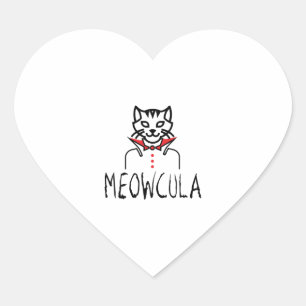 Meowcula Halloween Heart Sticker