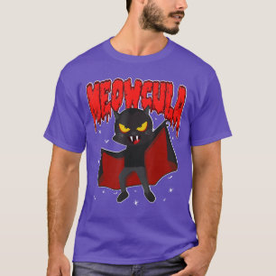 Meowcula Halloween Horror Vampire Cute Dracula Cat T-Shirt