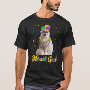 Meowdi Gras Cute Birman Cat Lover Mardi Gras Carni T-Shirt