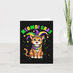 Meowdi Gras Mardi Gras Cat Lover New Orleans Louis Card