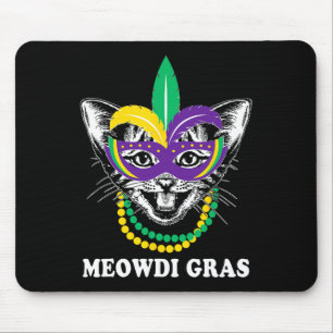 Meowdi Gras Mardi Gras Cat Lover New Orleans Louis Mouse Mat