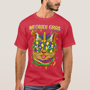 Meowdi Gras Mardi Gras Cat Lover New Orleans Louis T-Shirt