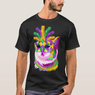 Meowdi Gras, Mardi Gras Cat Mum, Cat Lover, Mardi T-Shirt