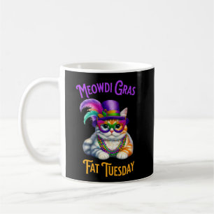 Meowdi Gras Mardi Gras with Kitten Fat Tuesday Coffee Mug