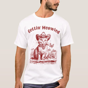 Meowdy Bachelorette Party Cowgirl Cowboy Cat  T-Shirt