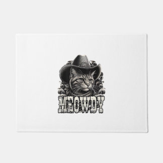 Meowdy Cat Cowboy Cowgirl Meow Howdy Halloween Cos Doormat