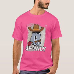 Meowdy Cat Cowboy Funny Country Music T-Shirt