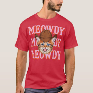 Meowdy Cat Cowboy Teas Cat Lovers Vintage Country T-Shirt
