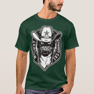 Meowdy Cat Funny Mashup Between Meow and Howdy (2 T-Shirt