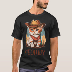 Meowdy Cat Howdy Western Cowboy Kitten  T-Shirt