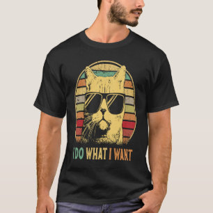 Meowdy Cat Vintage 70s I do what I want cat T-Shirt