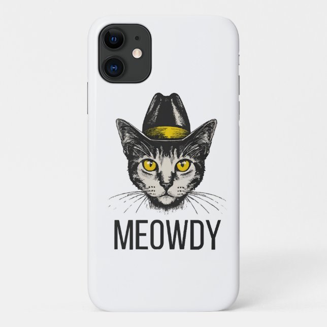 Meowdy Funny Cat Case-Mate iPhone Case (Back)