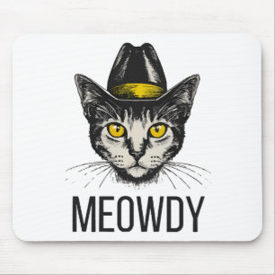 Meowdy Funny Cat Mouse Mat