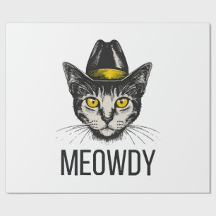 Meowdy Funny Cat Wrapping Paper