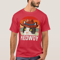 Meowdy Funny Country Cat Cowboy Hat Vintage Meow H
