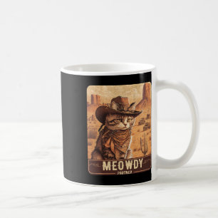 Meowdy! Funny Country Music Cat Cowboy Hat Poster Coffee Mug
