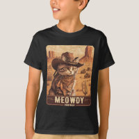 Meowdy! Funny Country Music Cat Cowboy Hat Poster