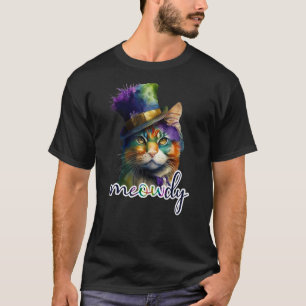 Meowdy Funny Mashup Meow Howdy Cat Meme Christmas T-Shirt