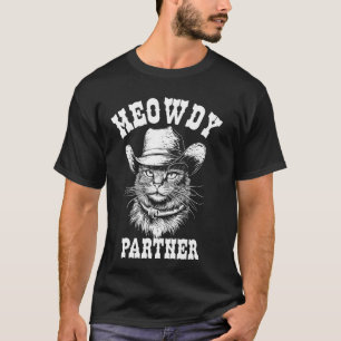 Meowdy Partner Cat Cowboy Hat Funny Western Cat T-Shirt
