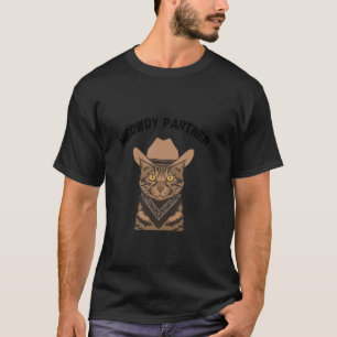 Meowdy Partner Cat Funny Cowboy Western T-Shirt