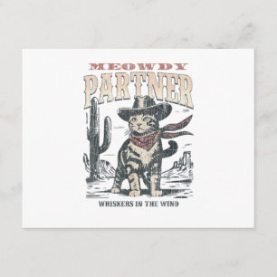 Meowdy Partner Cowboy Cat Enclosure Card