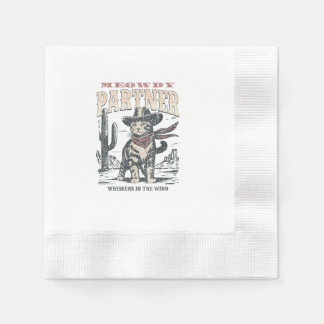 Meowdy Partner Cowboy Cat Napkin
