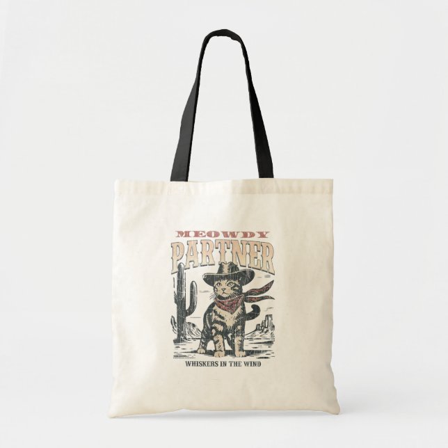Meowdy Partner Cowboy Cat  Tote Bag (Front)