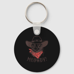 Meowdy Tee Vintage Howdy Western Matching Cowgirl Key Ring