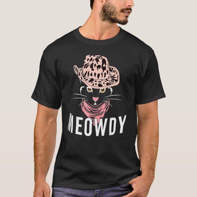 Meowdy Texas Cat Meme T-Shirt (Front)